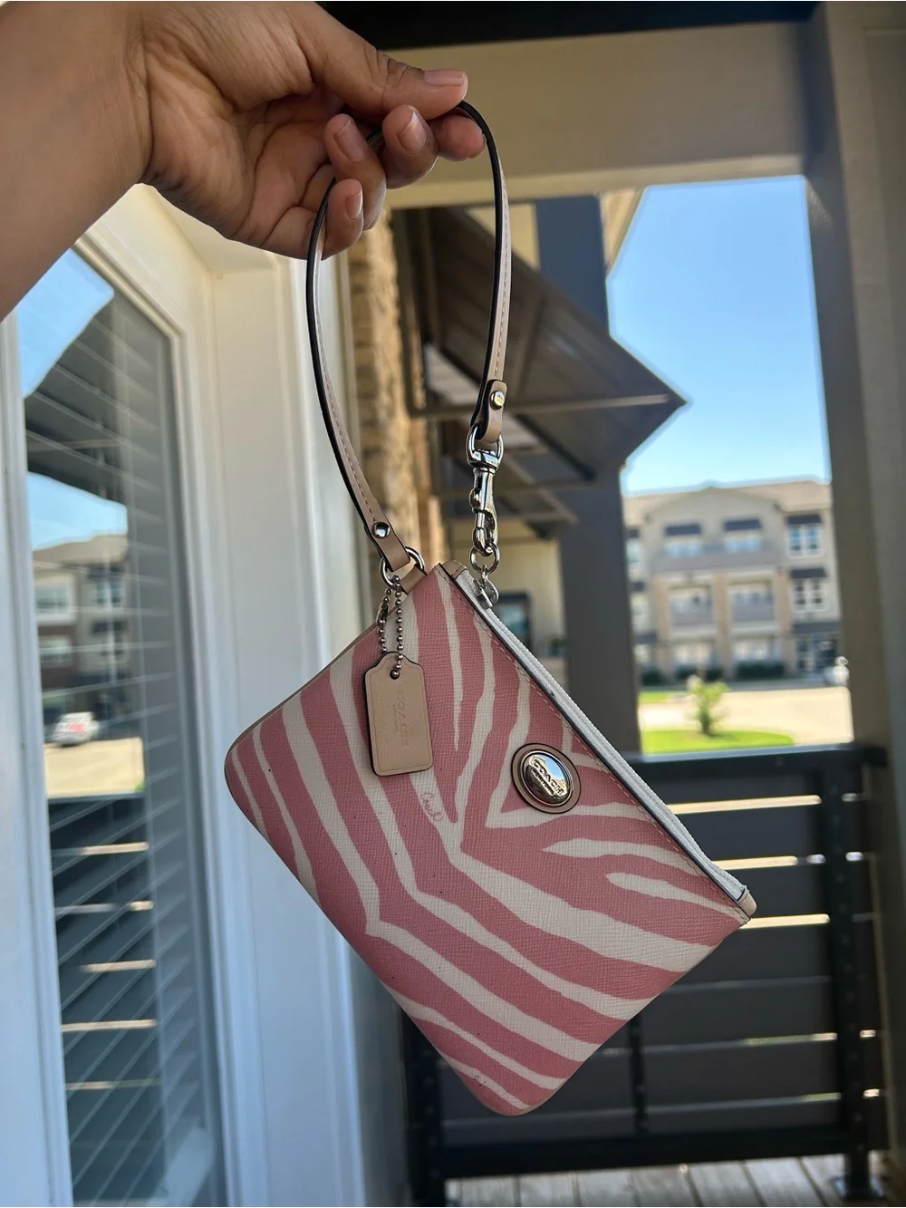 Coach Y2K Zebra-Print Wristlet